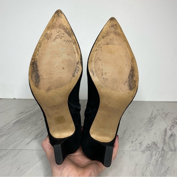 Botkier Natalie Black Suede Pointy Toe Bootie 10M - Picture 13 of 14